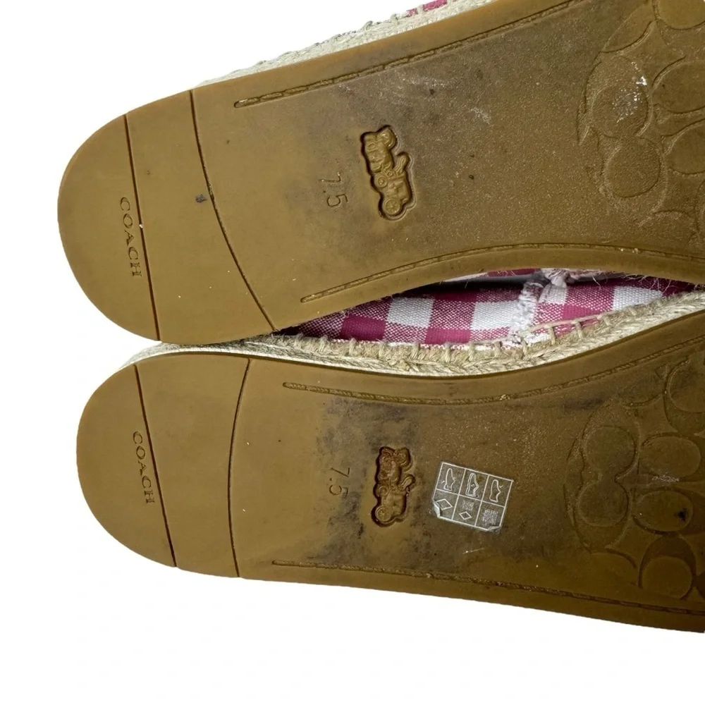 Coach Celina Espadrille With Gingham Print‎ 7.5